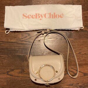See by Chloe Mara Crossbody Bag, Cream Leather, Gold Hardware